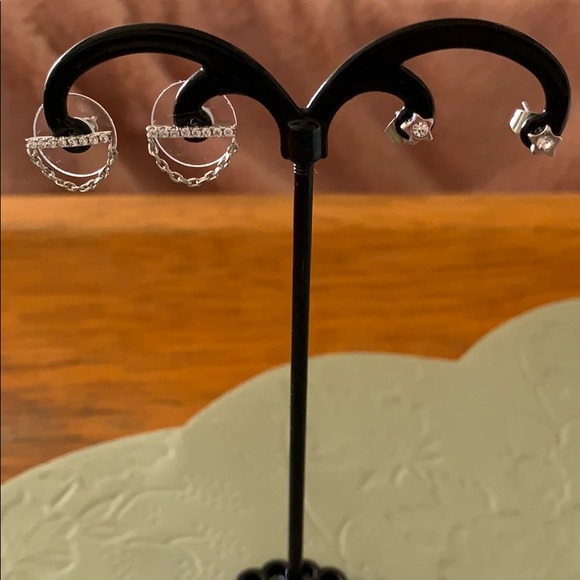 Set of 3 Silver Earrings - Picture 5 of 10